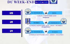 Programme du week-end S37