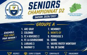 Le Groupe Seniors D2 est connu !
