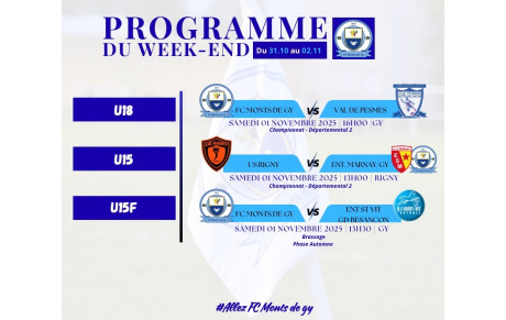 Programme du week-end S44