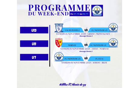 Programme du week-end S44