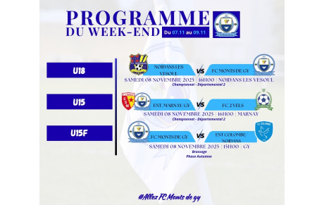 Programme du week-end S45