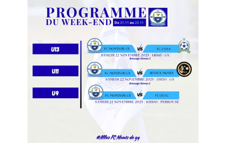 Programme du week-end S47