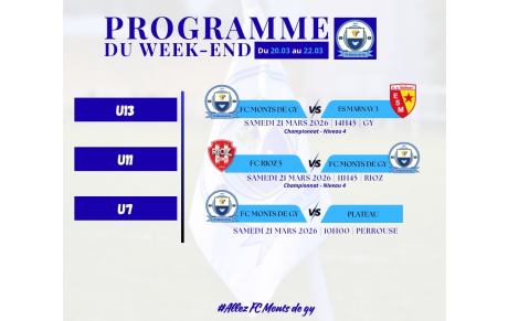 Programme du week-end S12