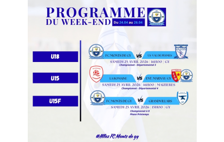 Programme du week-end S17