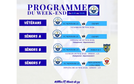 Programme du week-end S19