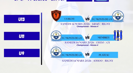 Programme du week-end S11